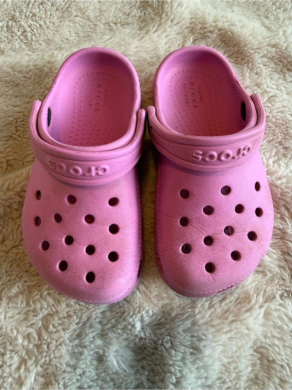Crocs Kids' Classic Clog Slip-On Lightweight Pink Sandals Sz C9